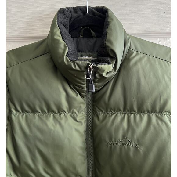 EDDIE BAUER Green Premium Quality Goose Down EB700 Zipper Puffer Vest - Picture 6 of 16